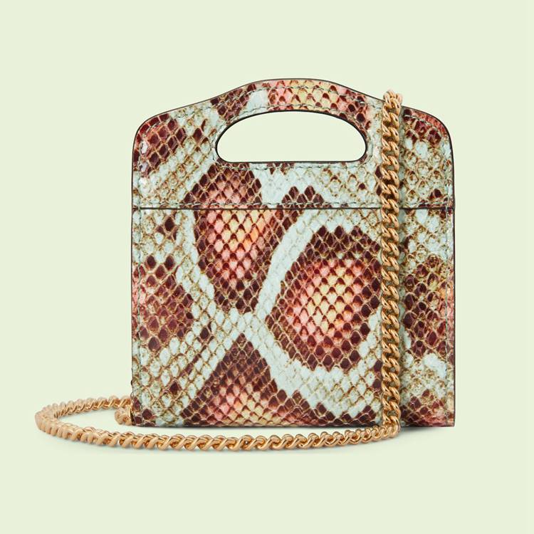 701074.E12MG.3564.009.080.0000.Light GG Marmont top handle python card case wallet